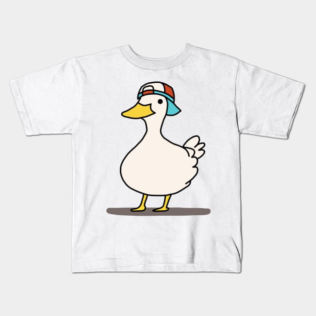 Subaru Dancing Duck Kids T-Shirt by Comrade Jammy